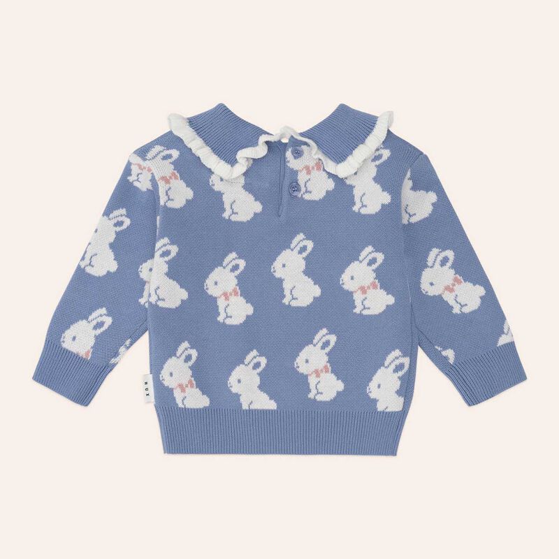 Huxbaby Bunny Field Frill Collar Pullover 3-5Y image number 1